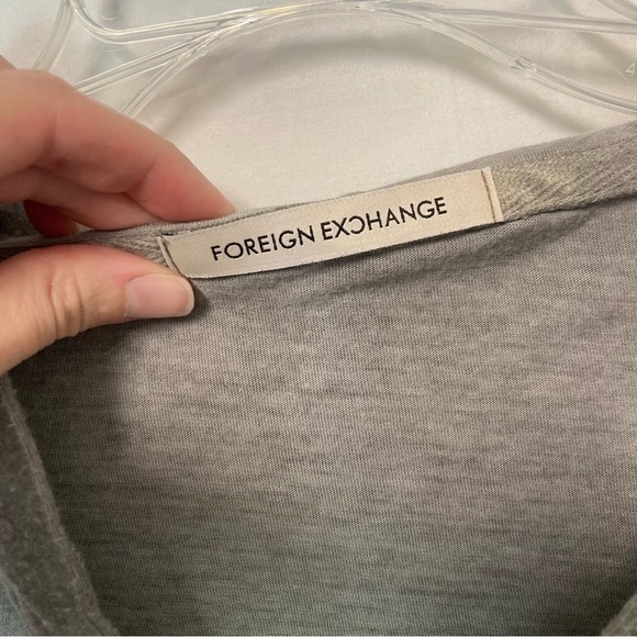Foreign Exchange Gray Thin Loose Hoodie Size Medium - Picture 5 of 9